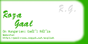 roza gaal business card